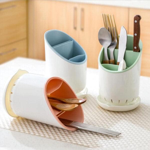 Kitchen Home Dry Cutlery Holder Strainer Drainer Spoon Fork Organizer Dryer Storage