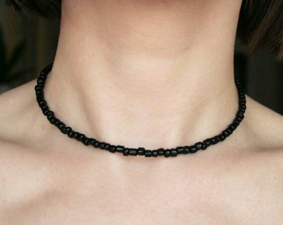 Black Beads Ladies Necklace For Women – Simple Choker