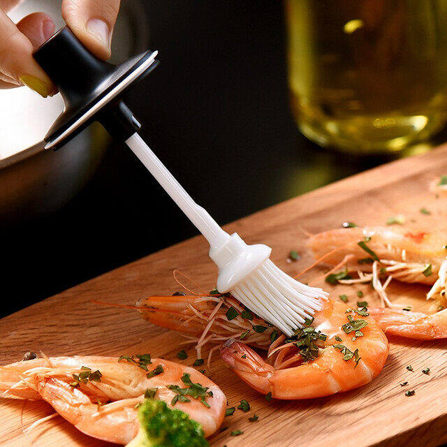 Kitchen Gadget Glass Seasoning Tank Kitchen Spice Kit Bottles Pepper Spoon Seasoning Jars Oil Brush Honey Container Food Storage Container
