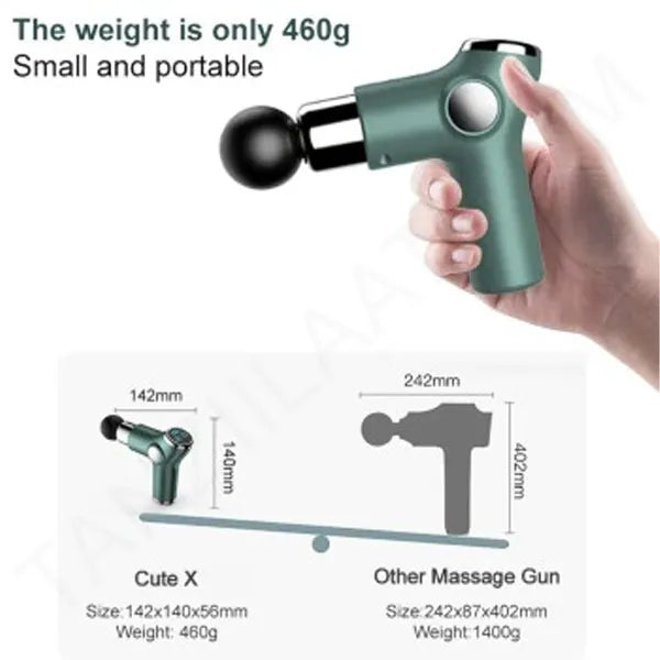 Mini Lcd Fascial Massage Gun (random Color)