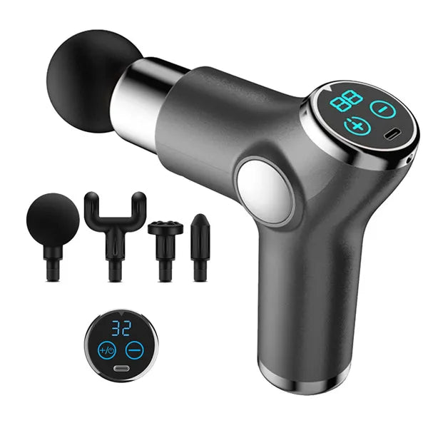 Mini Lcd Fascial Massage Gun (random Color)