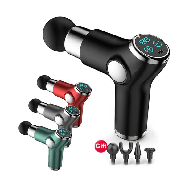 Mini Lcd Fascial Massage Gun (random Color)