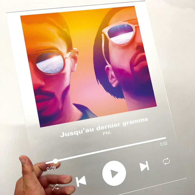 Customized Spotify Glass Sheet