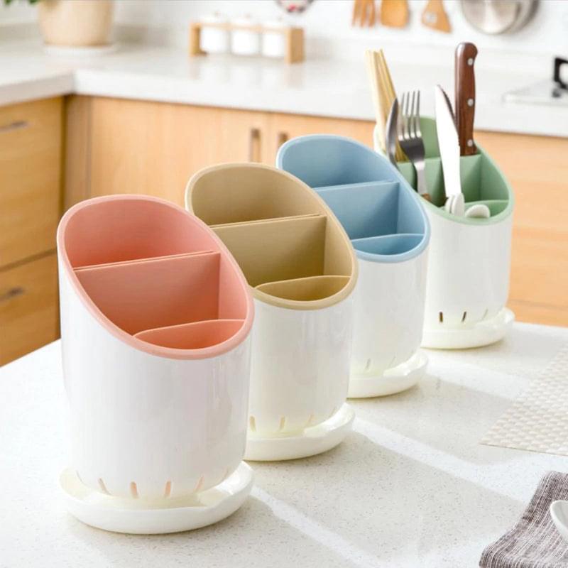 Kitchen Home Dry Cutlery Holder Strainer Drainer Spoon Fork Organizer Dryer Storage