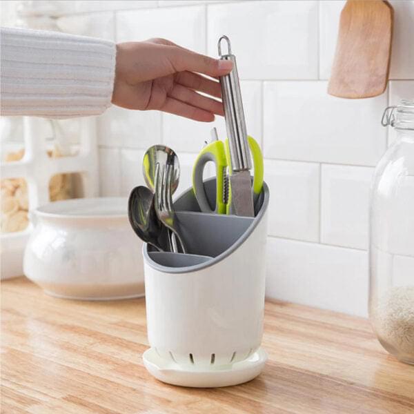 Kitchen Home Dry Cutlery Holder Strainer Drainer Spoon Fork Organizer Dryer Storage