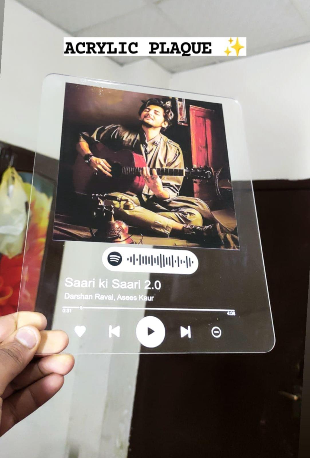 Customized Spotify Glass Sheet