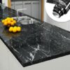 Black Marble Paper Sticker 60cm X 2 Meter Marble Texture