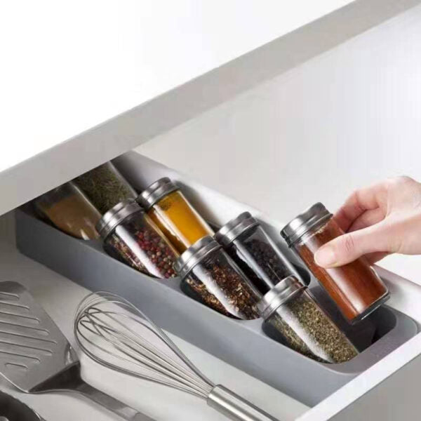 Kitchen Drawer Organizer Storage Box – Expandable Cutlery Tray – Compact Cutlery Drawer Organizer Rack – Kitchen Utensil Holder Knife Fork Spoon Tray Storage Holder