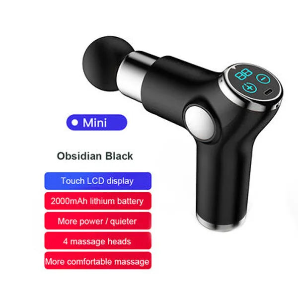 Mini Lcd Fascial Massage Gun (random Color)