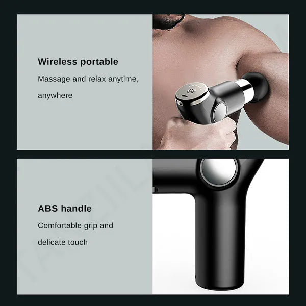 Mini Lcd Fascial Massage Gun (random Color)