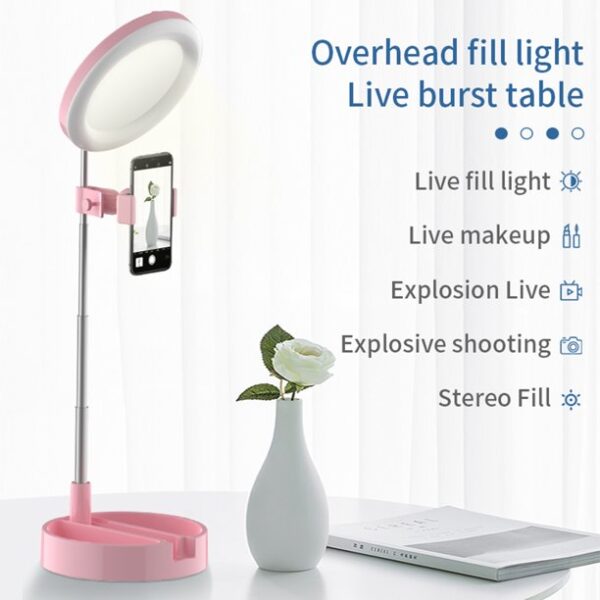 Multipurpose Tripod Desk Lamp With Phone Holder