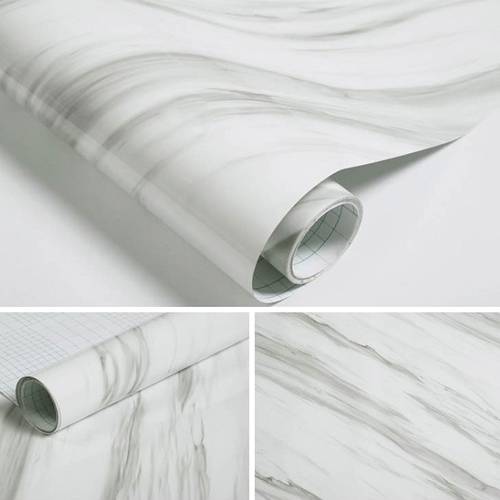 Pack Of 2 Wall Paper Waterproof Heat Resistant Self Adhesive Anti Oil Kitchen Wallpaper Marble Sheet For Kitchen (60x200cm)