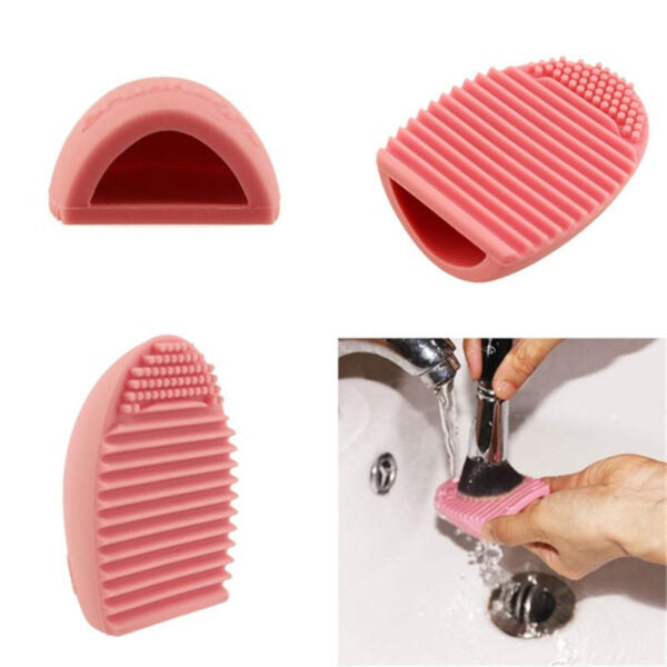 Pack Of 5 Silicone Makeup Brushes Cleaning Pad Mat Brush Washing Tools Cosmetic Eyebrow Brush Cleaner Tool