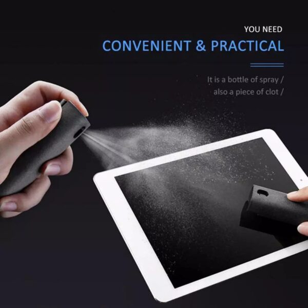 Phone Screen Cleaner Portable Sprayer Mobile, Tablet, Pc, Microfiber Cloth, Cleaning, Artifact Storage