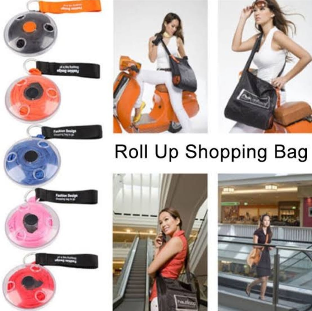 Roll Up Shopping Bag (random Color)