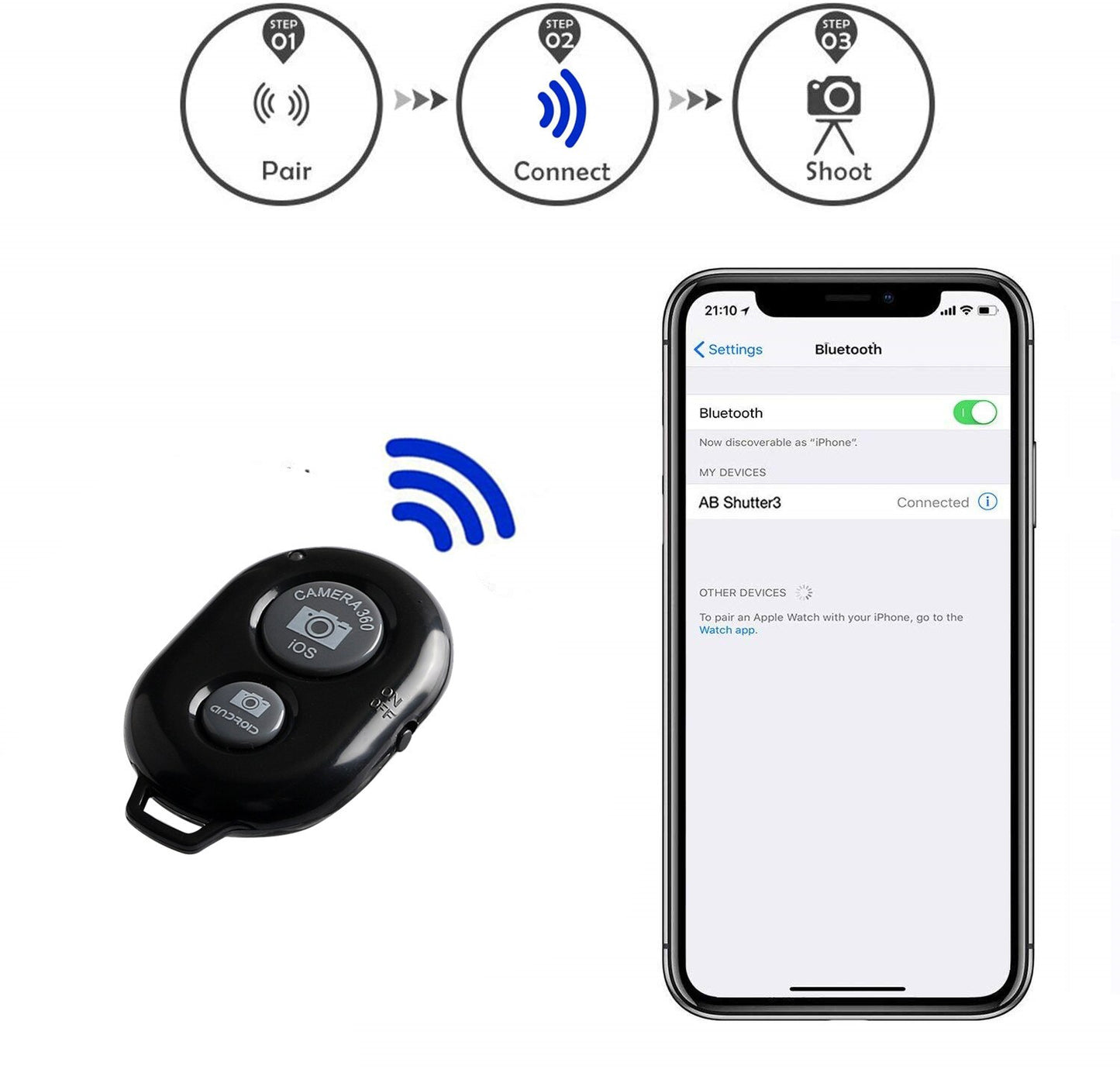 Bluetooth Photo Shutter button Android & iOS